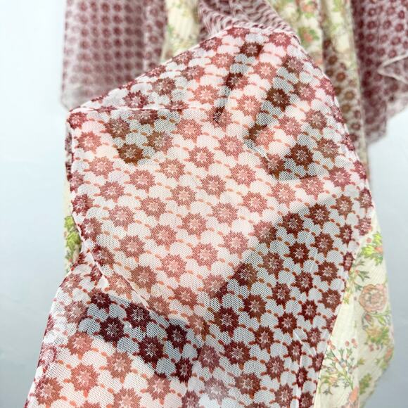 NWT Free People Because I Love You Tunic/Dress In Sunshine Combo Sz M Boho Sheer - Picture 10 of 16